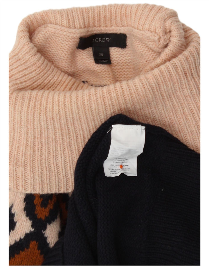 Женский укороченный джемпер с высоким воротником J. CREW, Великобритания 6 XS, темно-синий Fair Isle