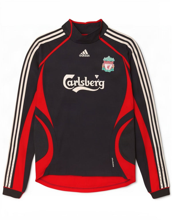 Мужской топ Adidas Liverpool с графическим рисунком с длинным рукавом, Великобритания 44/46, большой темно-синий