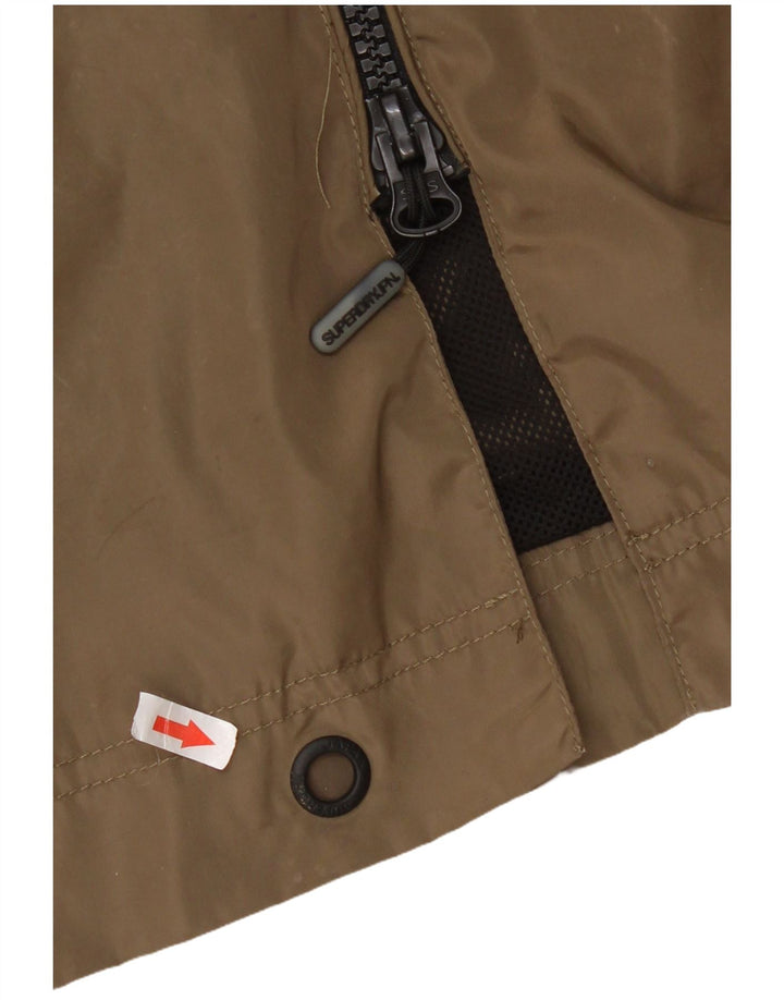 Женская дождевик с капюшоном Superdry UK 14, большой полиэстер цвета хаки