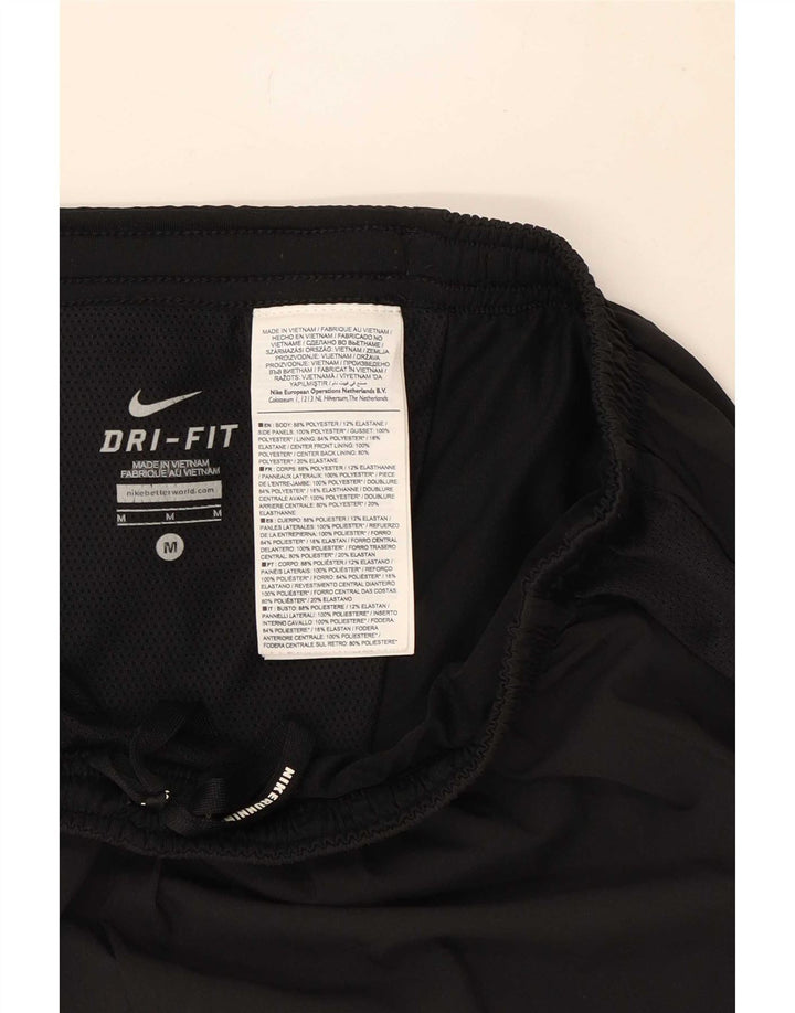 Мужские спортивные шорты Nike Dri Fit среднего размера, полиэстер с цветными блоками, средний черный