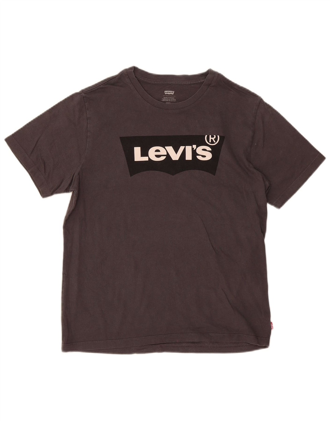 Мужская футболка с рисунком Levi's, маленький серый хлопок