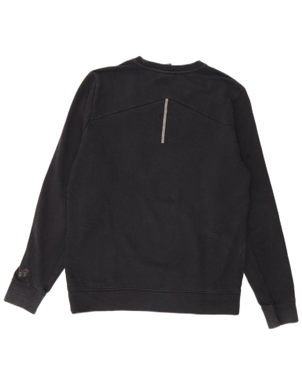 Мужской свитер New Balance, джемпер среднего размера, черный, хлопок