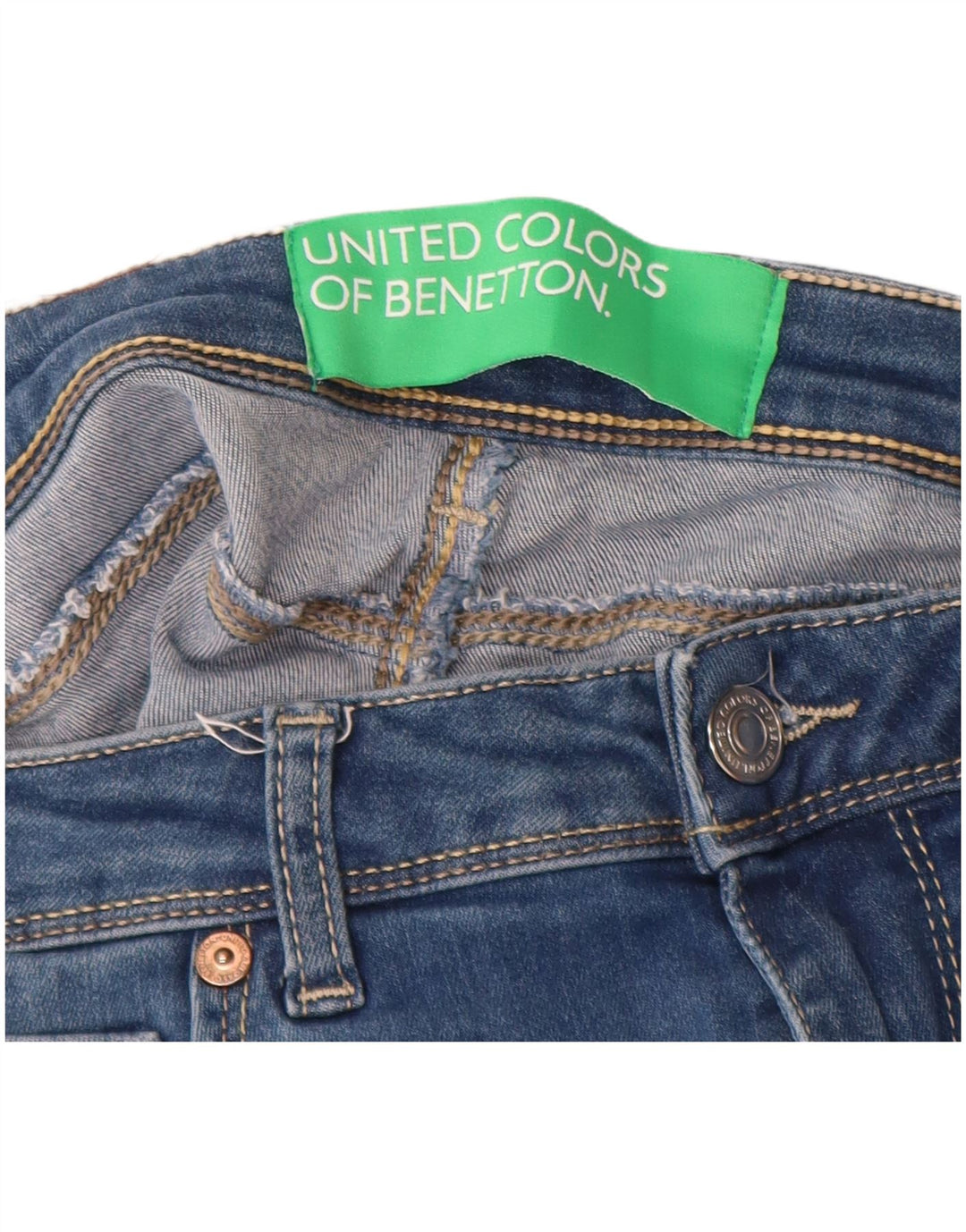 Женские джинсы скинни BENETTON W32 L31 синие, хлопок