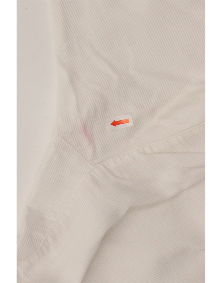 LES COPAINS Женская укороченная вельветовая блузка-рубашка UK 12 Средний белый с цветочным принтом