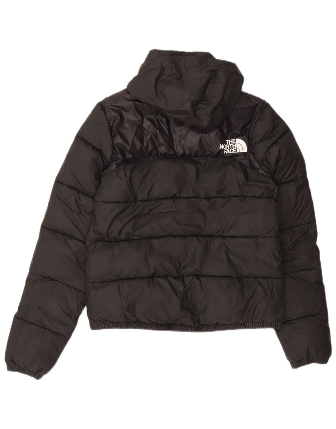 THE NORTH FACE Женская утепленная куртка оверсайз UK 6 XS, черная с цветными блоками