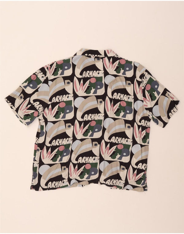 CARHARTT Мужская рубашка с коротким рукавом и рисунком, большая разноцветная пэчворк