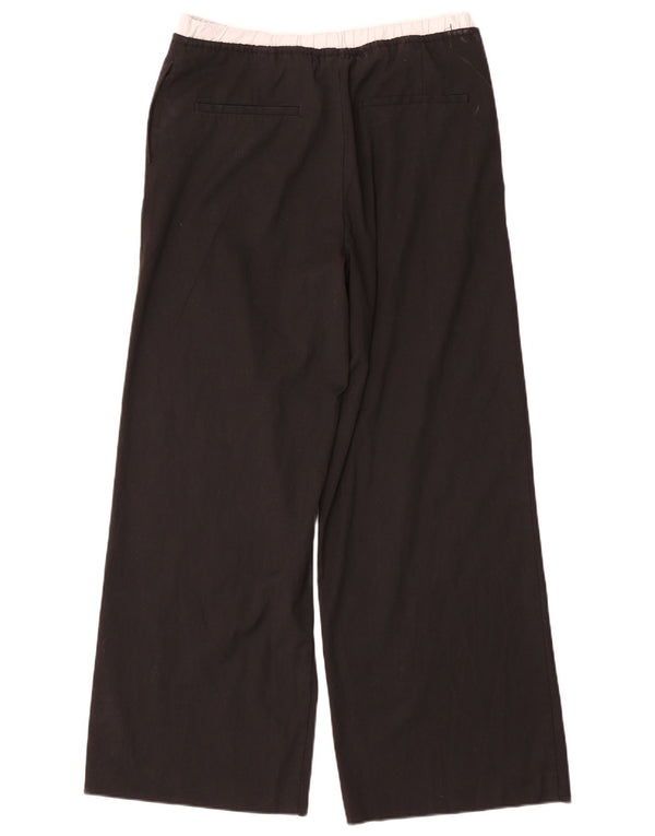 Женские широкие брюки Zara, маленькие W26 L30, черные, полиэстер