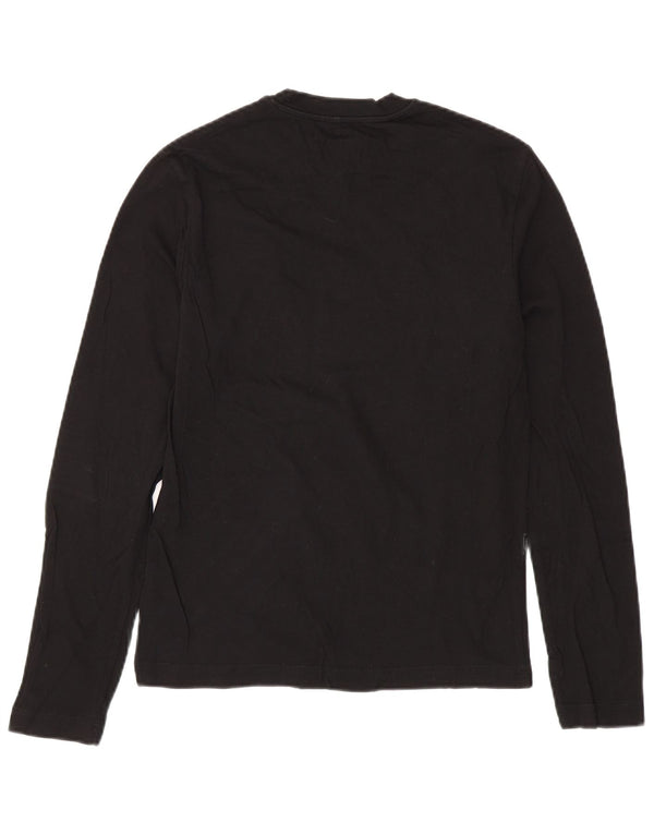 CALVIN KLEIN JEANS Мужской топ с графическим рисунком, длинный рукав, маленький черный хлопок