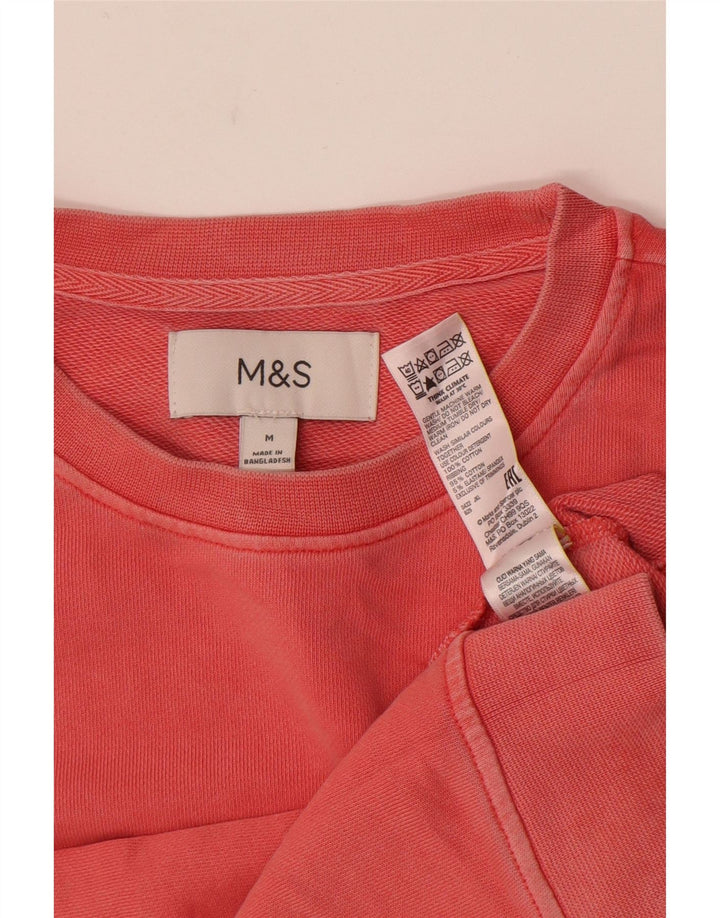 Мужской свитер Marks & Spencer, хлопковый джемпер среднего розового цвета