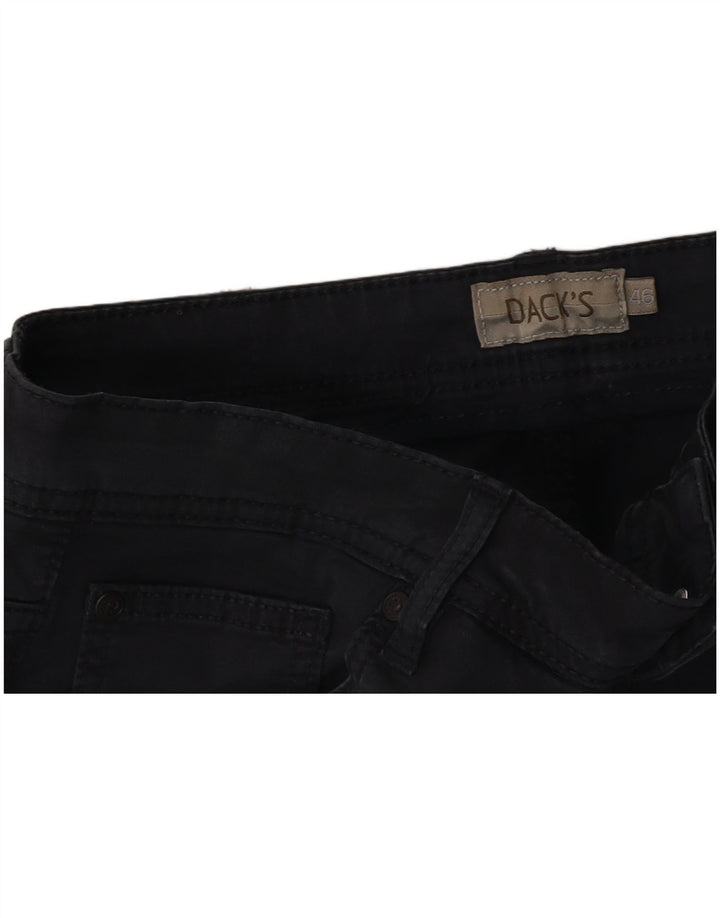 DACK'S Mens Straight Casual Trousers IT 46 Small W34 L30 Navy Blue