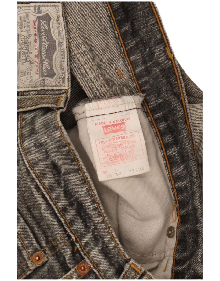 Мужские узкие джинсы Levi's W30 L32 Серые хлопковые