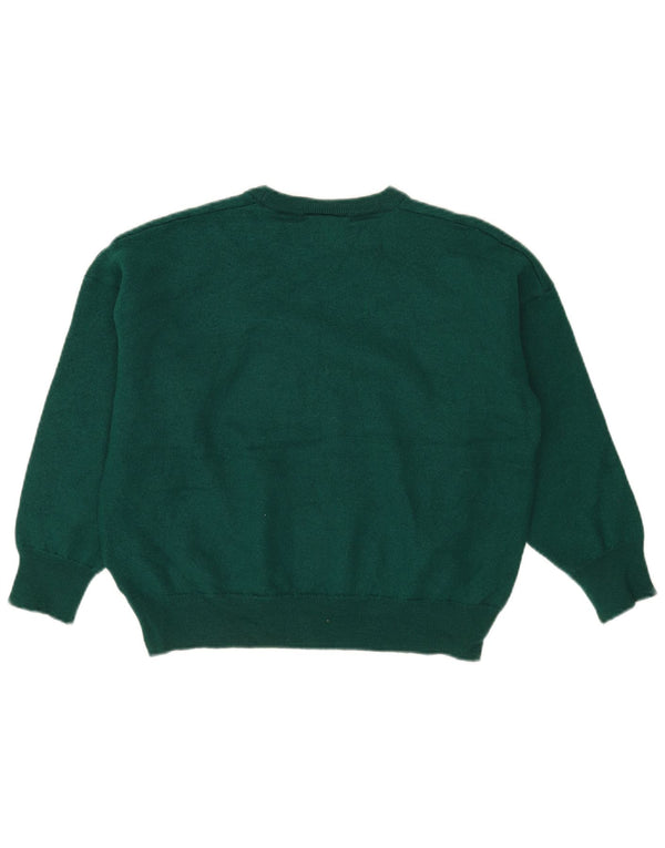 Мужской джемпер с круглым вырезом Lacoste, размер 7, 2XL, зеленый, новая шерсть