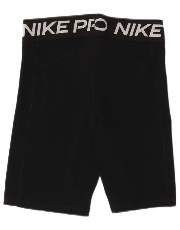 Женские спортивные шорты NIKE Dri Fit с графическим рисунком UK 12, средний черный полиэстер