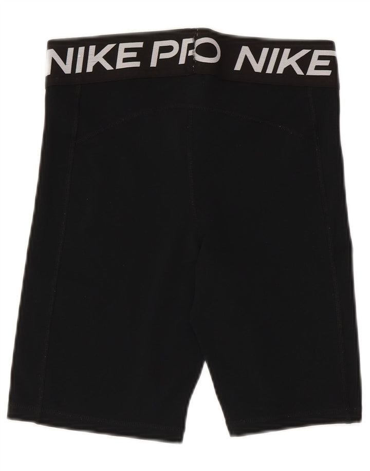 Женские спортивные шорты NIKE Dri Fit с графическим рисунком UK 12, средний черный полиэстер