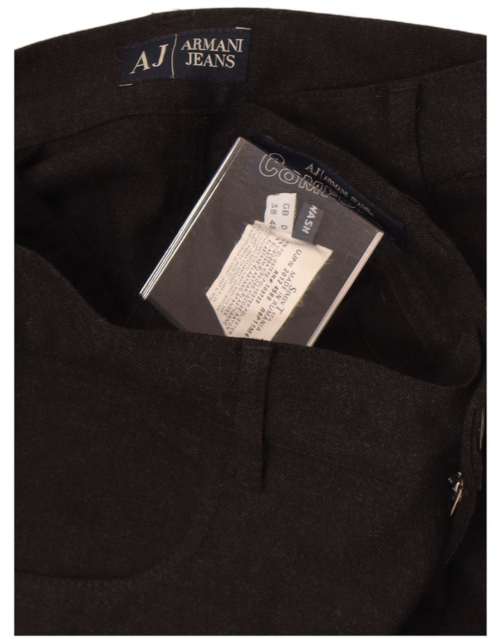 Armani Мужские прямые повседневные брюки IT 48 Medium W32 L27 Черные полиэстер