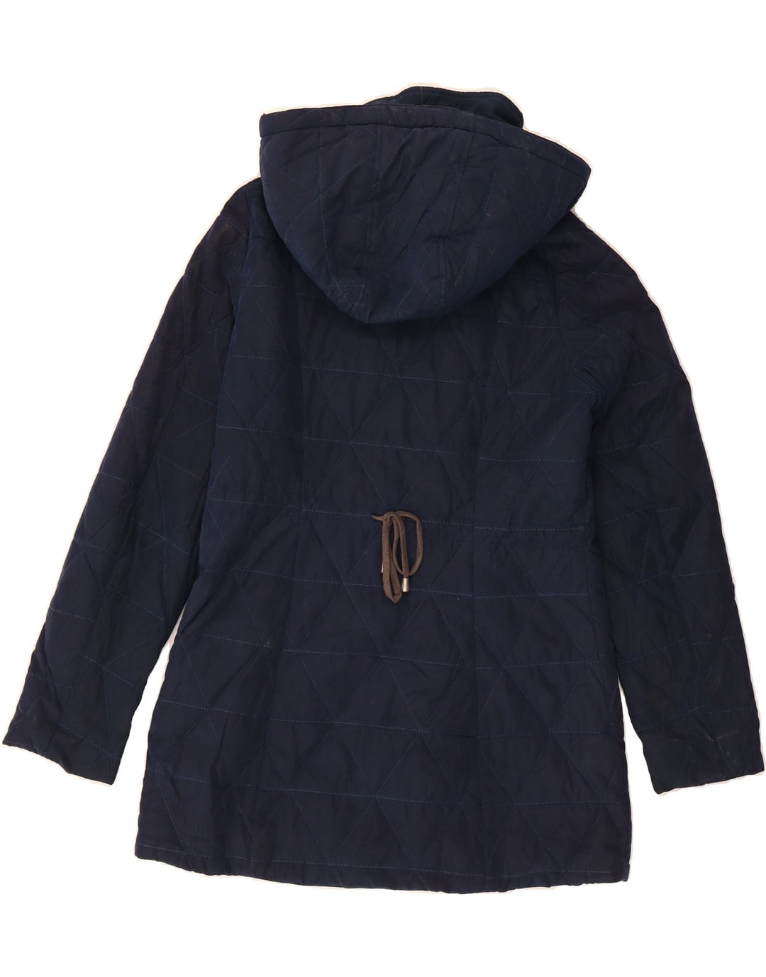 NAUTICA Womens Hooded Padded Coat UK 14 Large Navy Blue Polyester Vintage Nautica and Second-Hand Nautica from Messina Hembry 