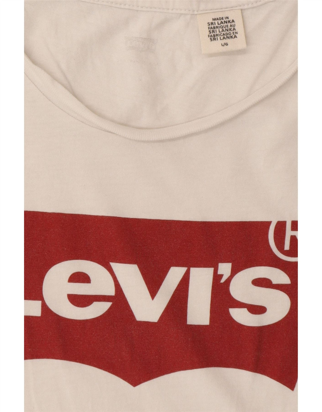 Женская футболка с рисунком LEVI'S Top UK 14, большая белая