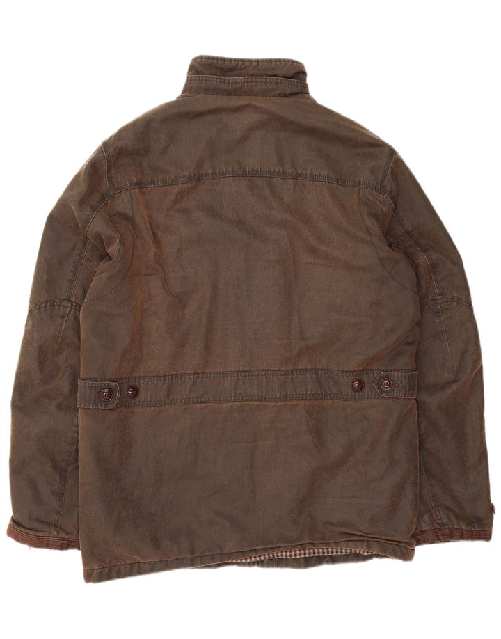 Мужская куртка из вощеного хлопка WHITE STUFF UK 40, большой размер, коричневый хлопок