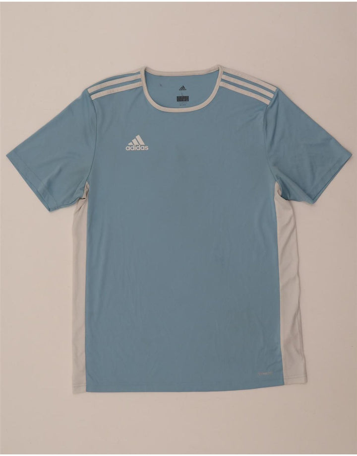 Мужская футболка Adidas Climalite, большой синий полиэстер с цветными блоками