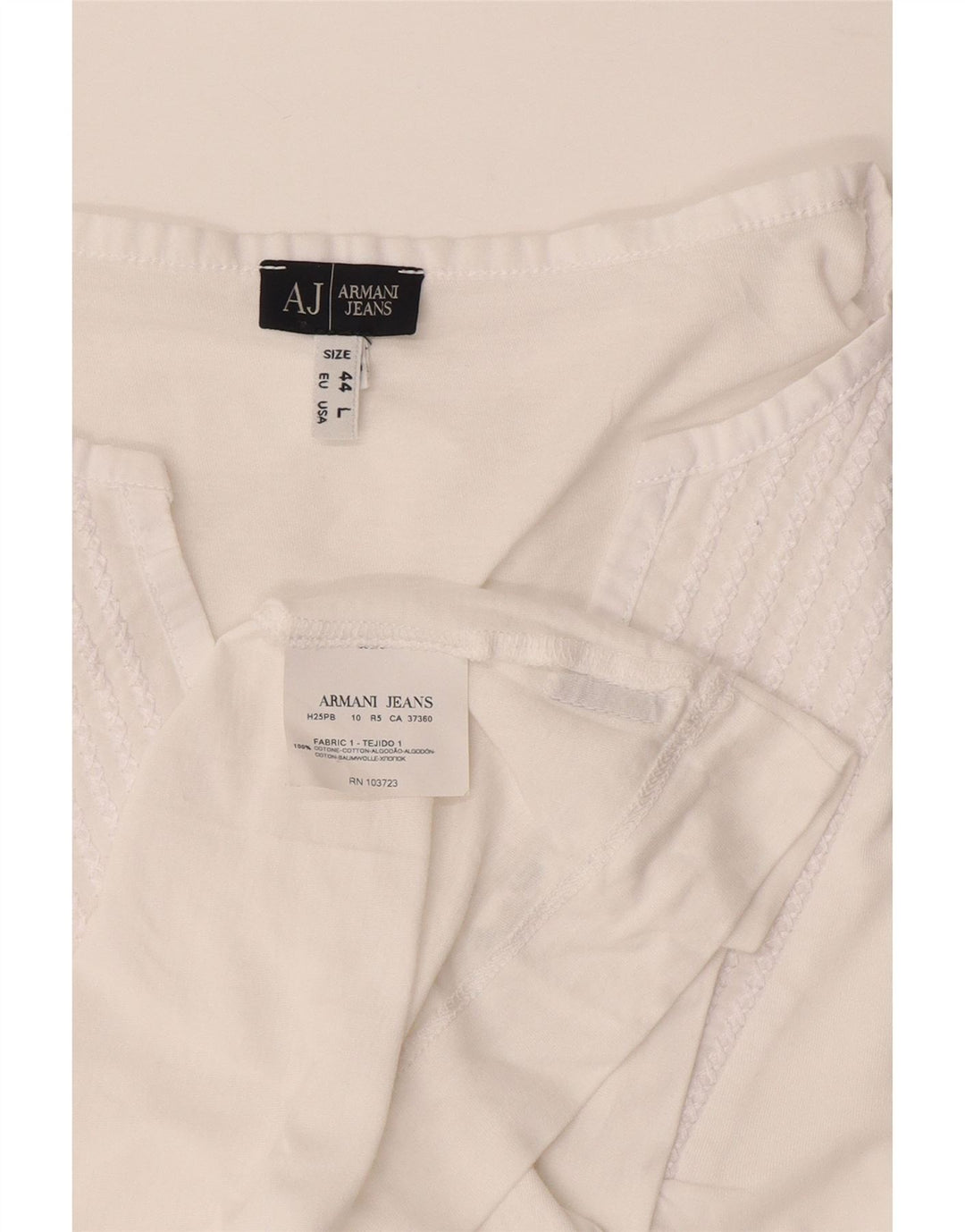 Женская блузка Armani Jeans Top UK 16, большой белый хлопок