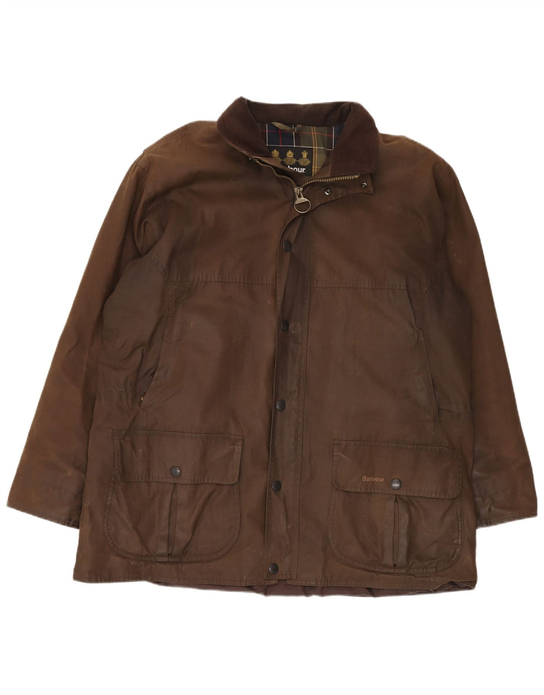 Мужская куртка свободного кроя из вощеного хлопка BARBOUR UK 42 XL, коричневый из полиуретана