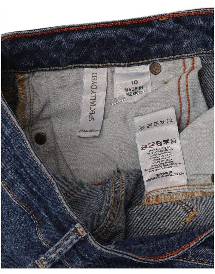 Женские прямые джинсы Eddie Bauer, США 10, большие размеры W32 L30, синий хлопок