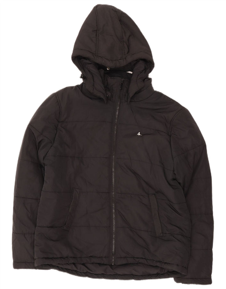 Мужская стеганая куртка с капюшоном Jack Wills UK 42 XL, черный полиэстер