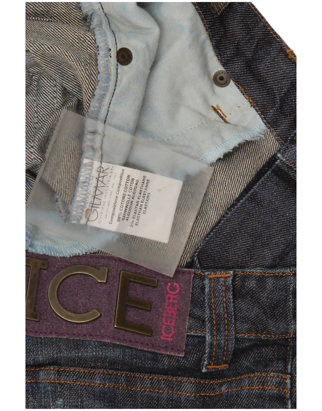Женские узкие джинсы Iceberg W32 L32, темно-синие, хлопок