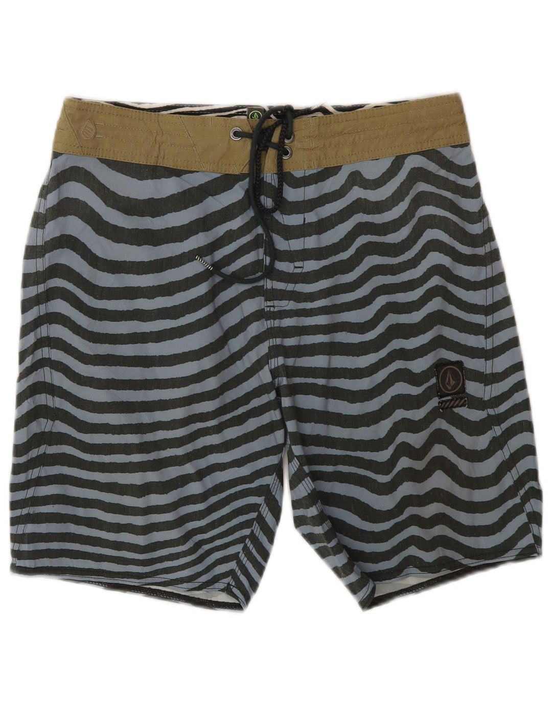 Мужские шорты для плавания Volcom, маленькие серые в полоску