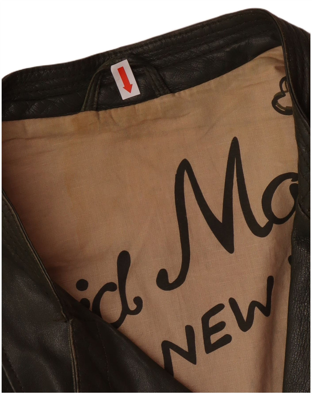 Женская укороченная байкерская куртка DAVID MOORE UK 16, большая зеленая кожаная с цветными блоками