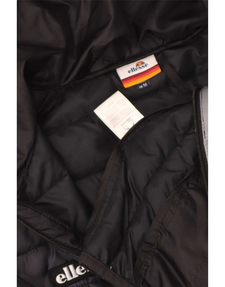 Женская стеганая куртка Ellesse с капюшоном UK 14, средний темно-синий, цветной блок