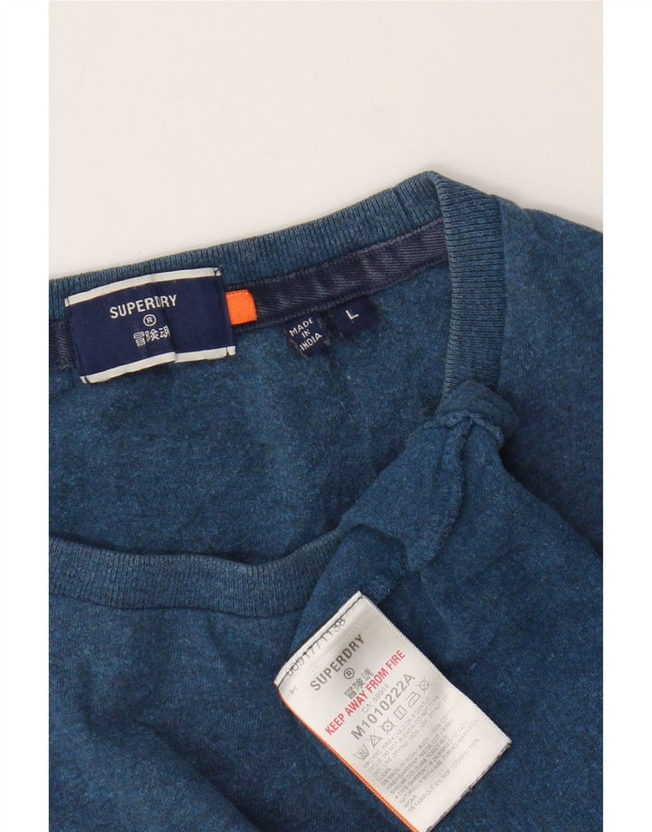 Мужская футболка Superdry, большой синий крапчатый хлопок