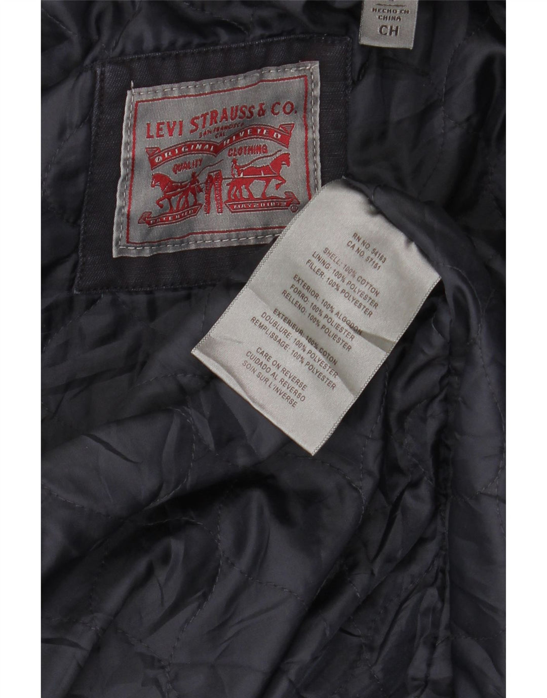 Женская универсальная куртка с капюшоном Levi's UK 14, средний темно-синий, хлопок