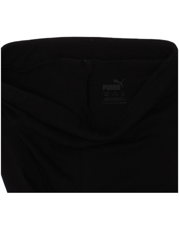 PUMA Girls Graphic Leggings 11-12 Years  Black