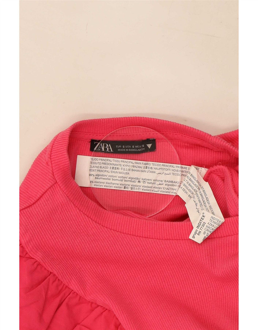 Женское боди Zara «летучая мышь», UK 8, маленький розовый, хлопок