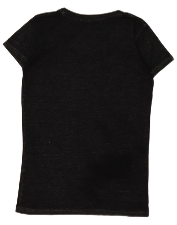 Женская футболка с рисунком HARD ROCK CAFE Reykjavik Top UK 6 XS, черная в крапинку