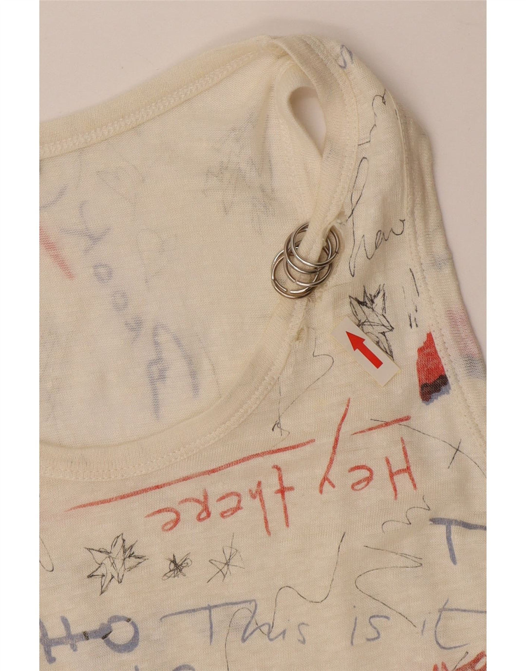 Женский жилет с рисунком ZARA UK 14, средний цвет, белый лен