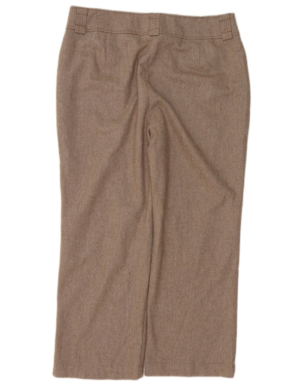 Женские повседневные зауженные брюки Zara Autograph UK 18 XL W36 L26 коричневые