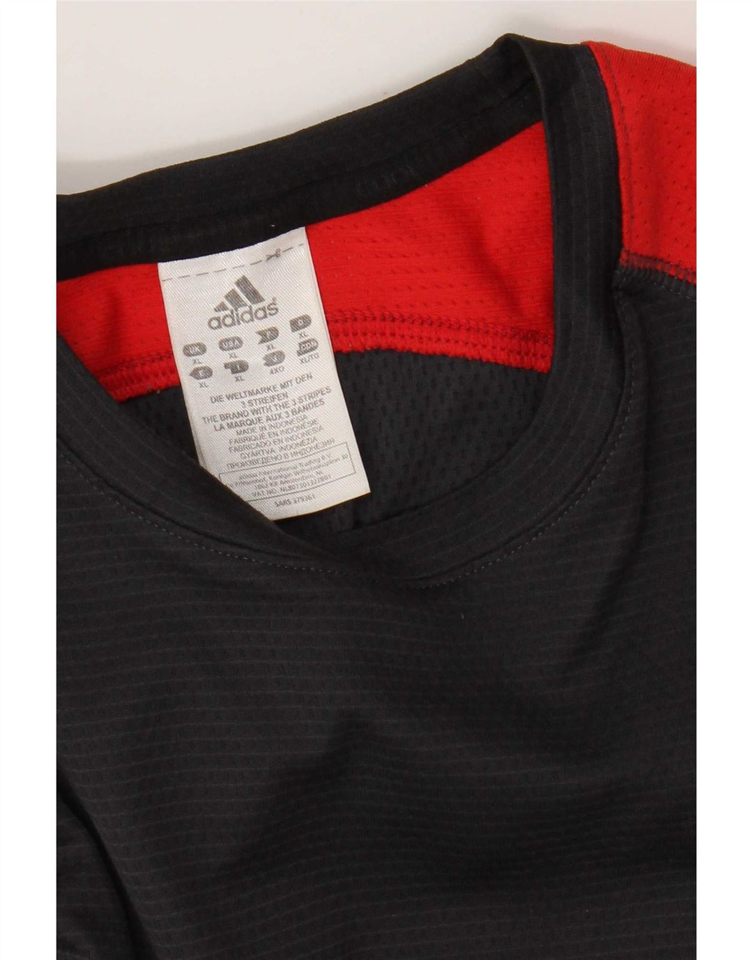 Мужской топ Adidas с длинным рукавом XL, серый полиэстер с цветными блоками