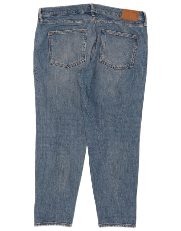 Женские укороченные джинсы Zara EU 44 XL W34 L27, синий хлопок