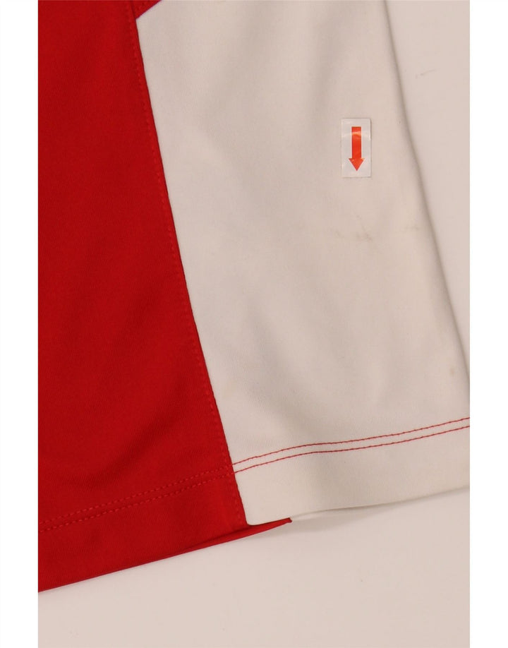 NIKE Mens Sweatshirt Jumper Small Red Colourblock Polyester Vintage Nike and Second-Hand Nike from Messina Hembry 