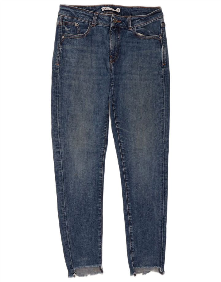 Женские узкие джинсы Zara EU 38, маленькие W28 L26, синие