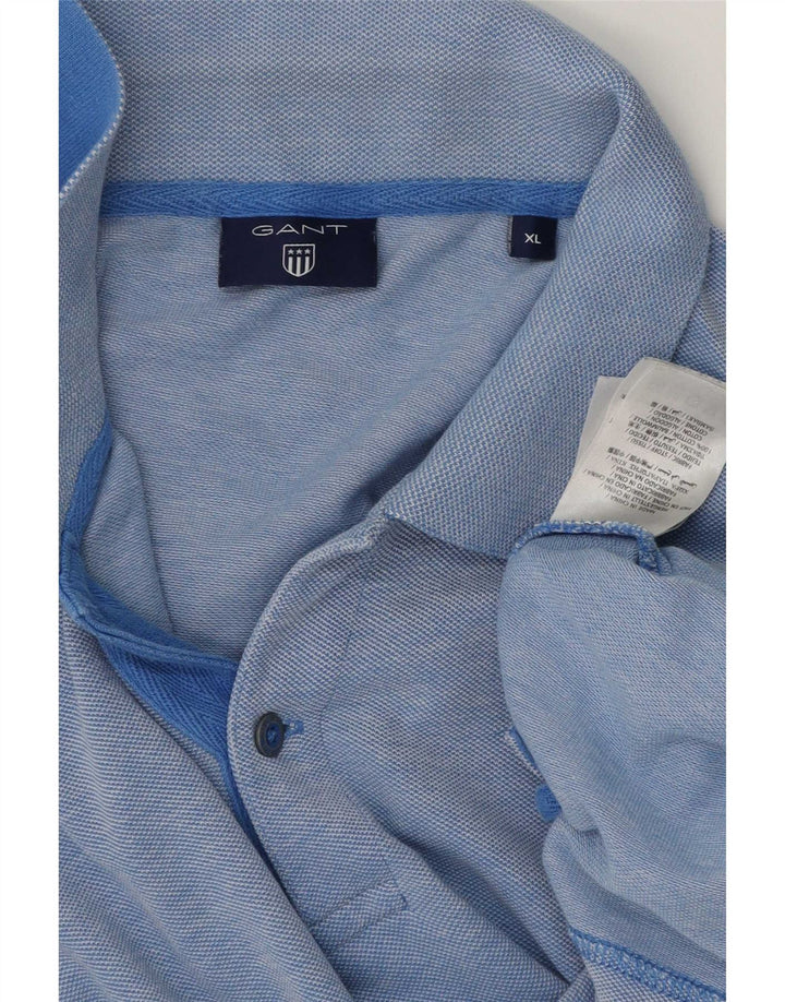 Мужская рубашка поло Gant XL, синяя хлопковая крапинка