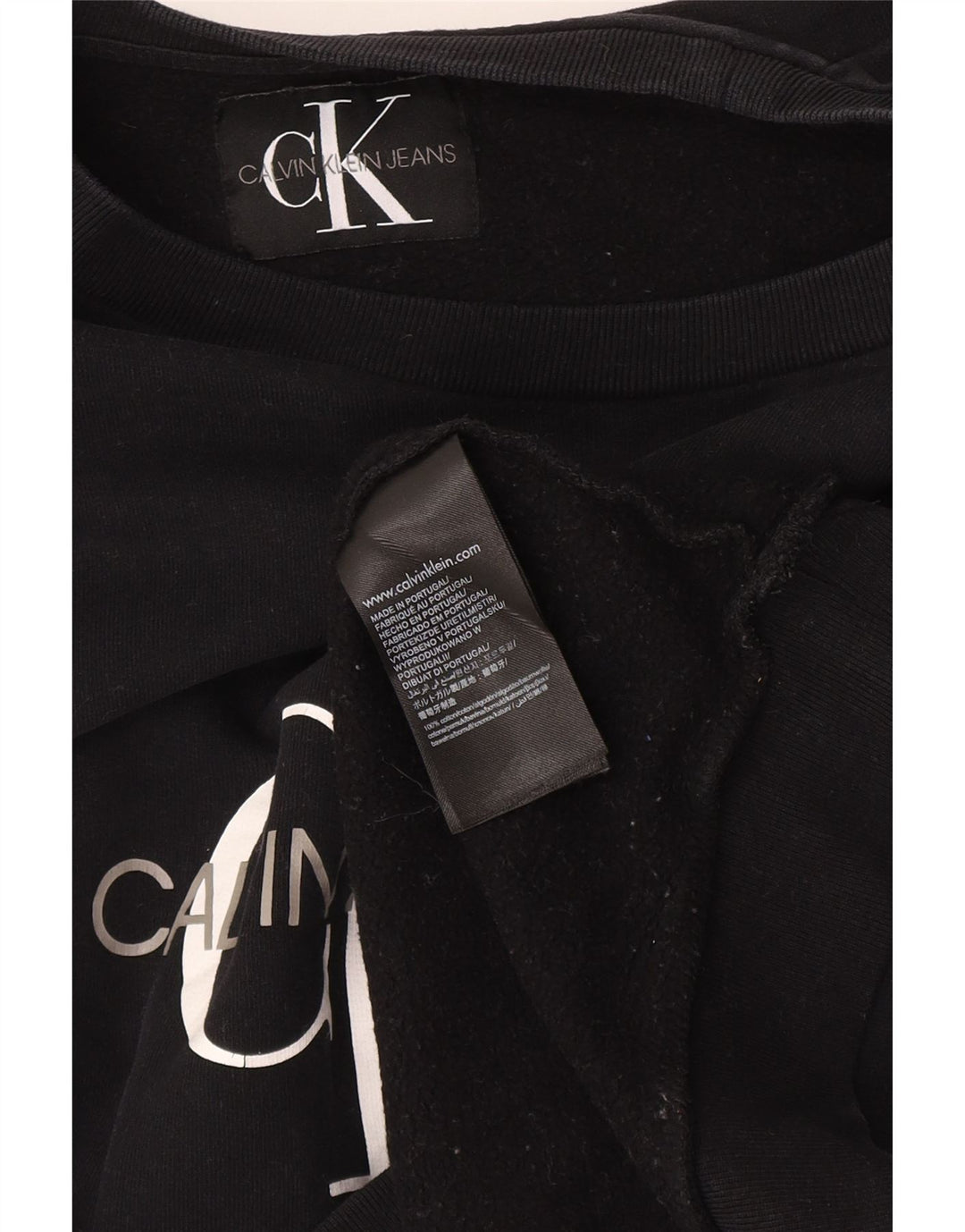Женский свитер с рисунком Calvin Klein Jeans UK 12, средний черный
