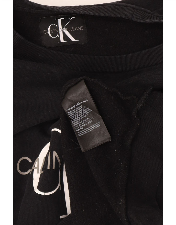 Женский свитер с рисунком Calvin Klein Jeans UK 12, средний черный