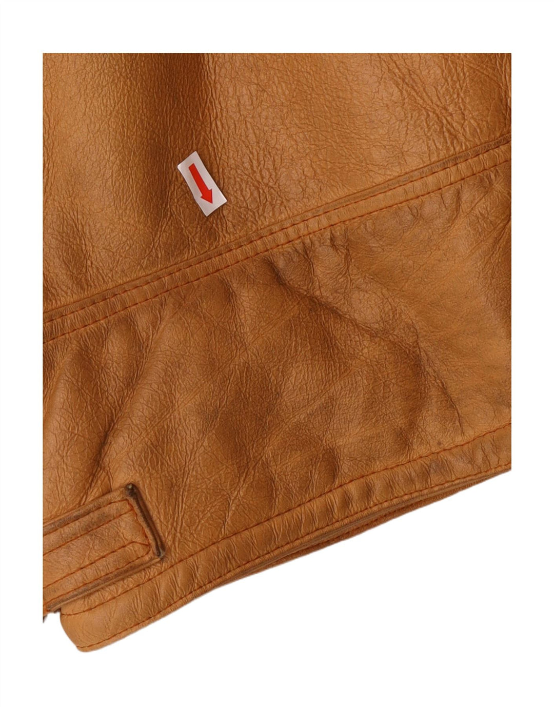 Винтажная мужская короткая куртка IT 52 XL Коричневая короткая дубленка