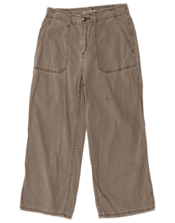 Billabong Женские укороченные брюки широкого кроя W26 L23 Серые