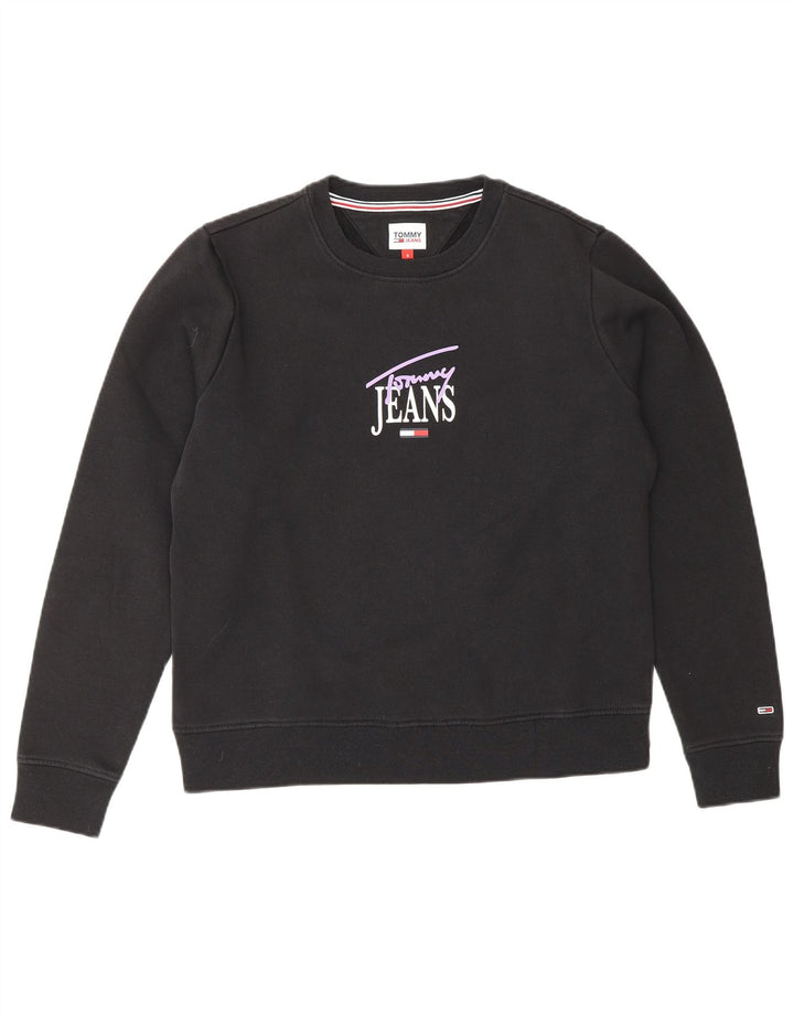 TOMMY HILFIGER Женский свитер с рисунком UK 10, маленький черный