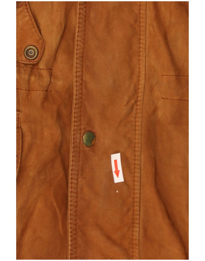 Винтажная мужская замшевая куртка IT 54 2XL Коричневая кожаная