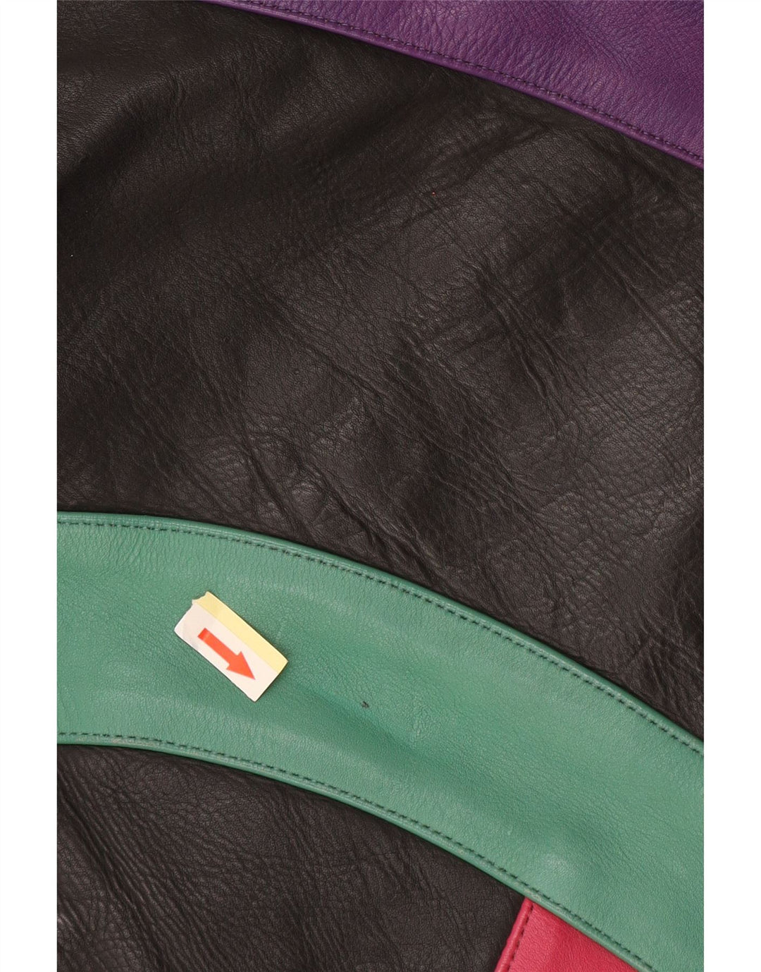 Женская укороченная куртка ROLEFF UK 14, большая черная кожаная мотоциклетная куртка с цветными блоками